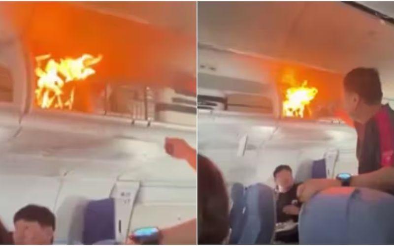 Air China की फ्लाइट में लगी आग, यात्रियों में दहशत, VIDEO वायरल