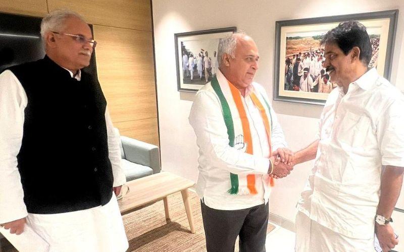 पटियाला के पूर्व मेयर संजीव शर्मा बिट्टू की कांग्रेस में वापसी, वेणुगोपाल और बघेल ने दिलाई सदस्यता