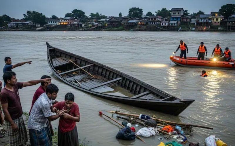 UP में 22 लोगों से भरी नाव पलटी, 8 लापता, 1 महिला का शव बरामद