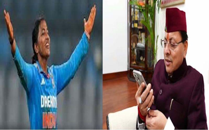 महिला क्रिकेट विश्व कप स्टार स्नेहा राणा को 50 लाख रुपए देगी धामी सरकार