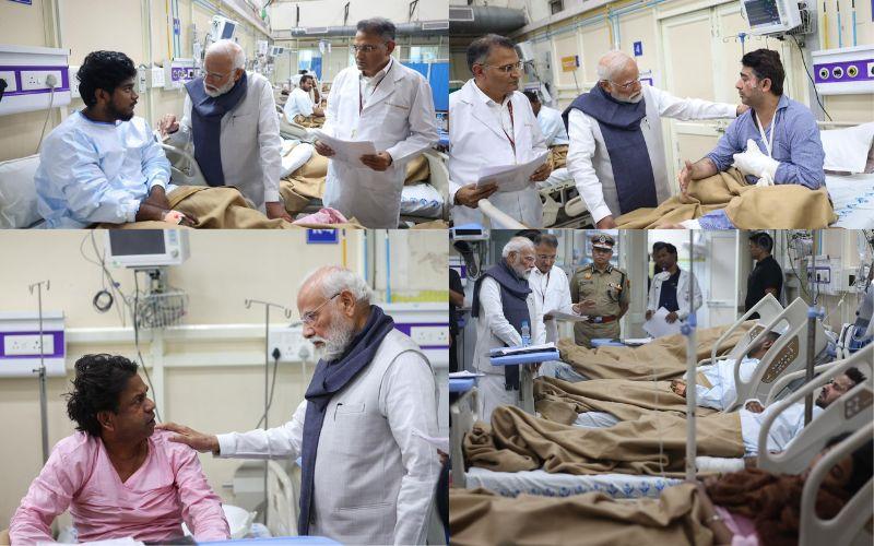 पीएम मोदी LNJP अस्पताल पहुंचे, ब्लास्ट में हुए घायलों से की मुलाकात
